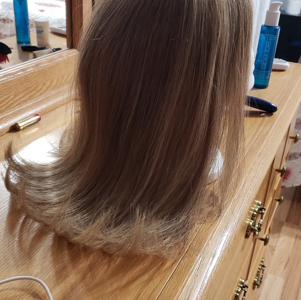 100% human hair lace front topper brand new